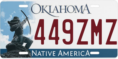 OK license plate 449ZMZ