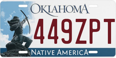 OK license plate 449ZPT