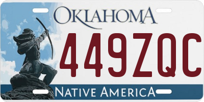 OK license plate 449ZQC