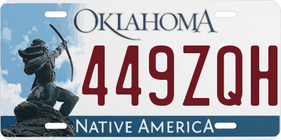 OK license plate 449ZQH