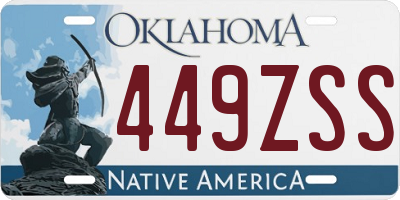 OK license plate 449ZSS
