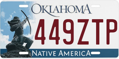 OK license plate 449ZTP