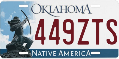 OK license plate 449ZTS