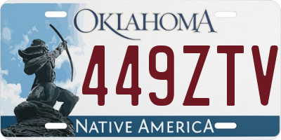 OK license plate 449ZTV