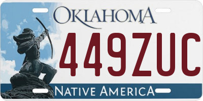 OK license plate 449ZUC