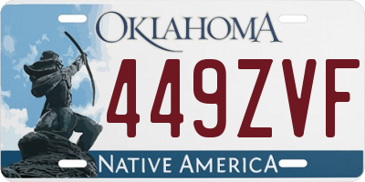 OK license plate 449ZVF