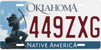 OK license plate 449ZXG