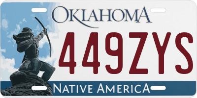 OK license plate 449ZYS