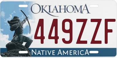 OK license plate 449ZZF