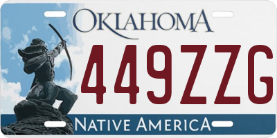 OK license plate 449ZZG