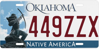 OK license plate 449ZZX