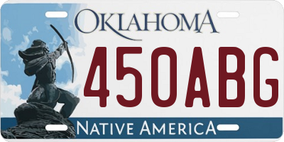 OK license plate 450ABG