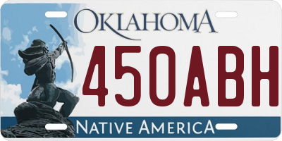 OK license plate 450ABH