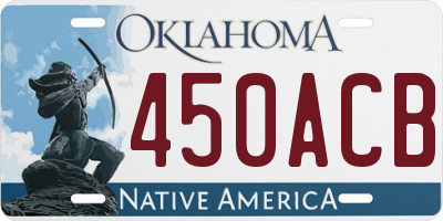 OK license plate 450ACB