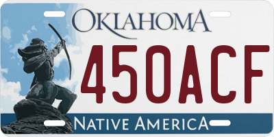 OK license plate 450ACF