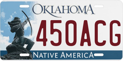 OK license plate 450ACG
