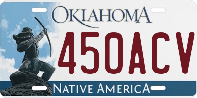 OK license plate 450ACV