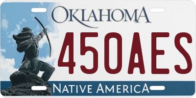 OK license plate 450AES