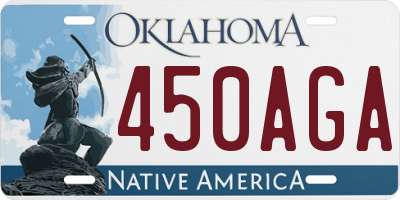 OK license plate 450AGA