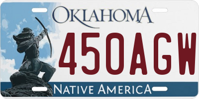 OK license plate 450AGW