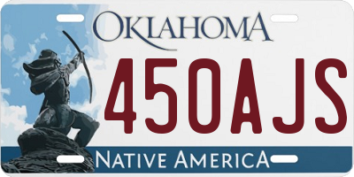 OK license plate 450AJS