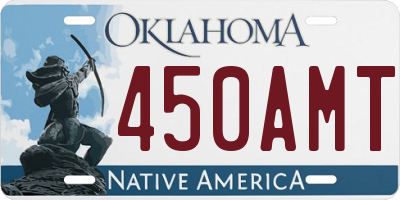 OK license plate 450AMT