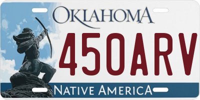 OK license plate 450ARV
