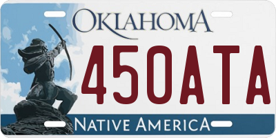 OK license plate 450ATA