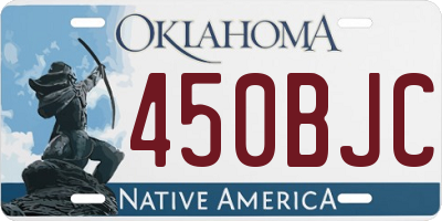 OK license plate 450BJC