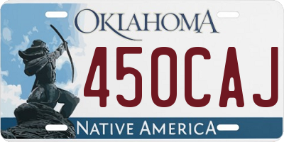OK license plate 450CAJ
