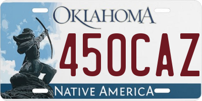 OK license plate 450CAZ