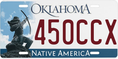 OK license plate 450CCX
