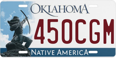 OK license plate 450CGM