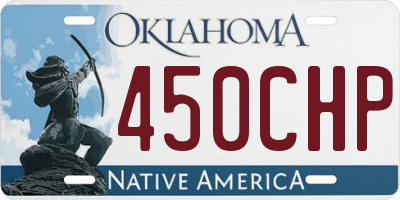 OK license plate 450CHP