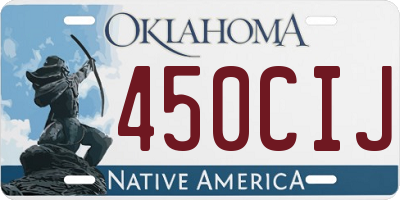 OK license plate 450CIJ