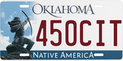 OK license plate 450CIT