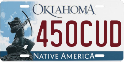 OK license plate 450CUD