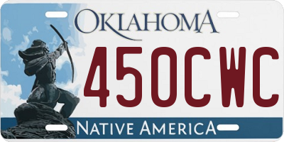 OK license plate 450CWC
