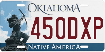 OK license plate 450DXP