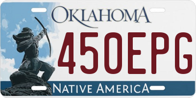 OK license plate 450EPG