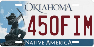OK license plate 450FIM