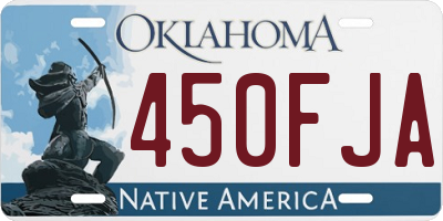 OK license plate 450FJA