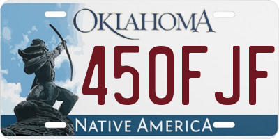 OK license plate 450FJF