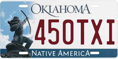 OK license plate 450TXI