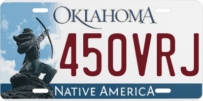 OK license plate 450VRJ