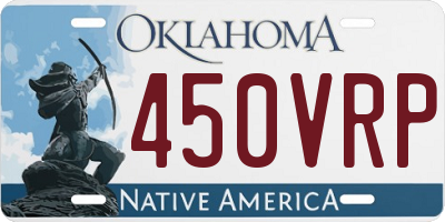 OK license plate 450VRP