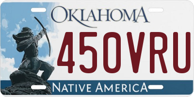 OK license plate 450VRU