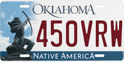 OK license plate 450VRW