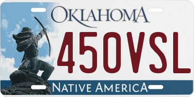 OK license plate 450VSL