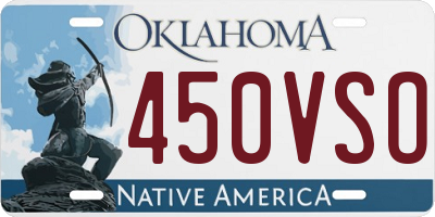 OK license plate 450VSO